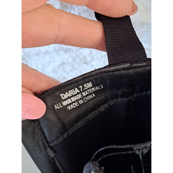 Gothic Platform Combat Patent Lace-Up Platform Boots Black Womens 7.5 Chunky - Picture 8 of 10